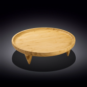 Поднос бамбуковый на ножках 30,5см WL-771229