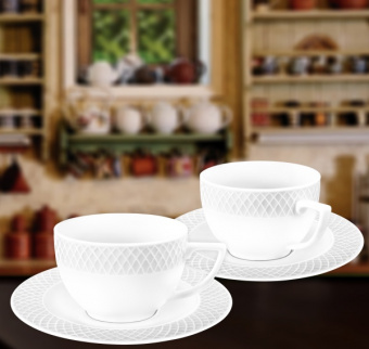 Чашка с блюдцем фарфоровые купить