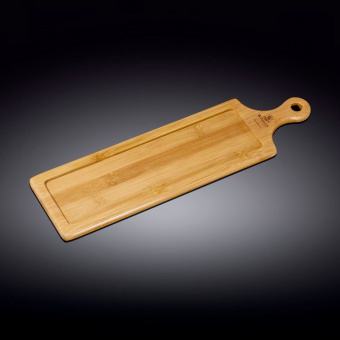 Поднос бамбуковый с ручкой 39,5х11см WL-771008