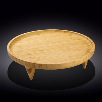 Поднос бамбуковый на ножках 46см WL-771232