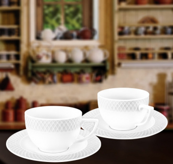 Чашка с блюдцем фарфоровые купить