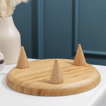 Поднос бамбуковый на ножках 46см WL-771232